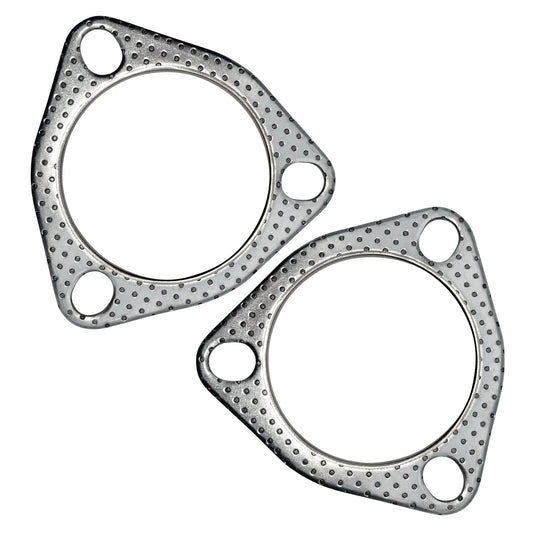 2.5 Inch Exhaust Gasket For 3 Bolt 63.5mm Flange High Temperature Graphite With Fire Ring Replacement 2 Pack Fits Most 2.5 Inch Exhaust Systems And Delivers Reliable Seal For Everyday Automotive Use