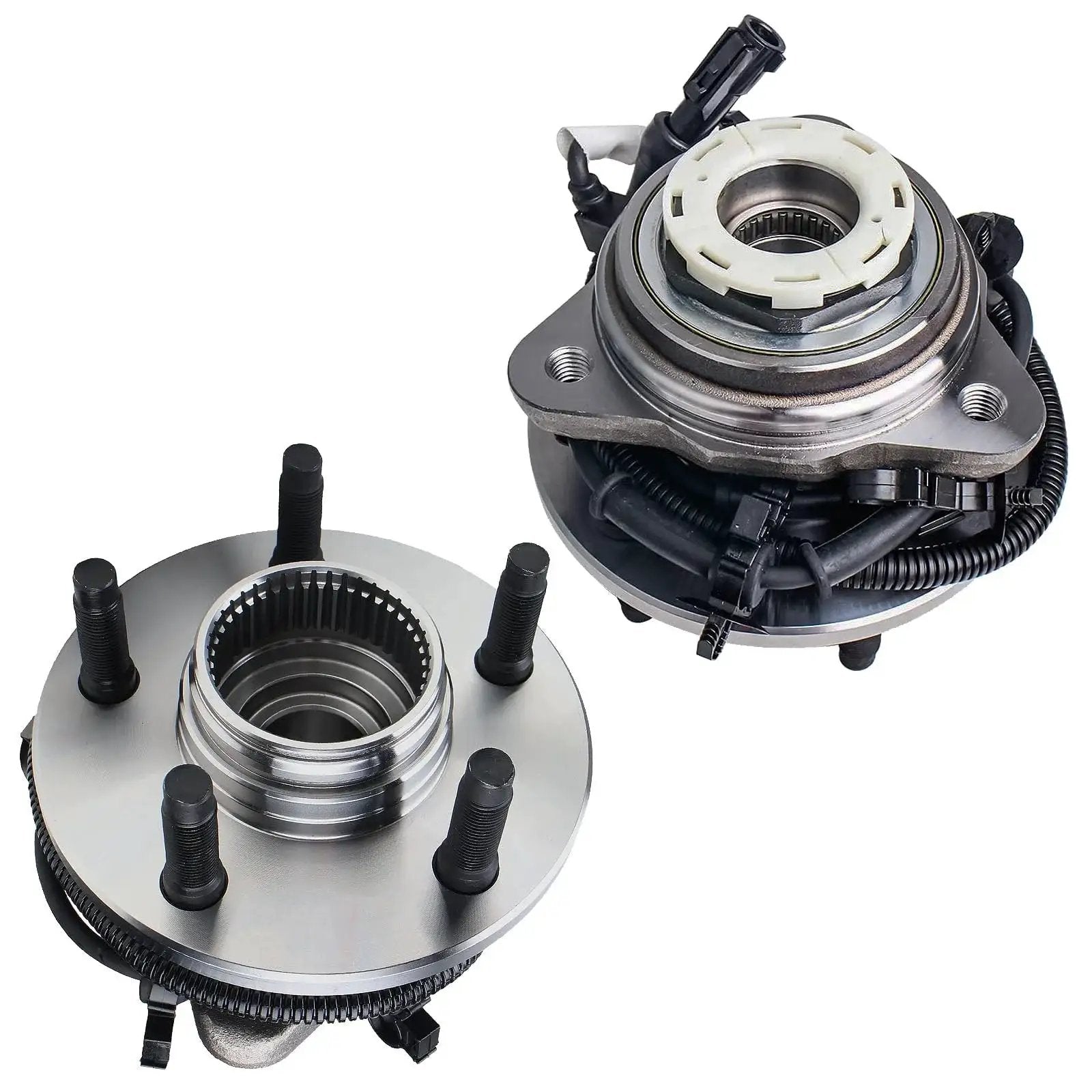Front 4WD Wheel Bearing Hub Assembly Set For 1998 1999 2000 Ford Ranger And Mazda B4000 5 Lug With ABS 2 Piece Replacement Kit