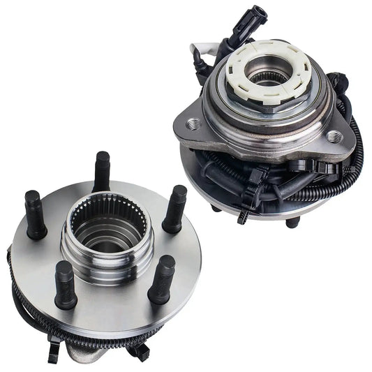 Front 4WD Wheel Bearing Hub Assembly Set For 1998 1999 2000 Ford Ranger And Mazda B4000 5 Lug With ABS 2 Piece Replacement Kit