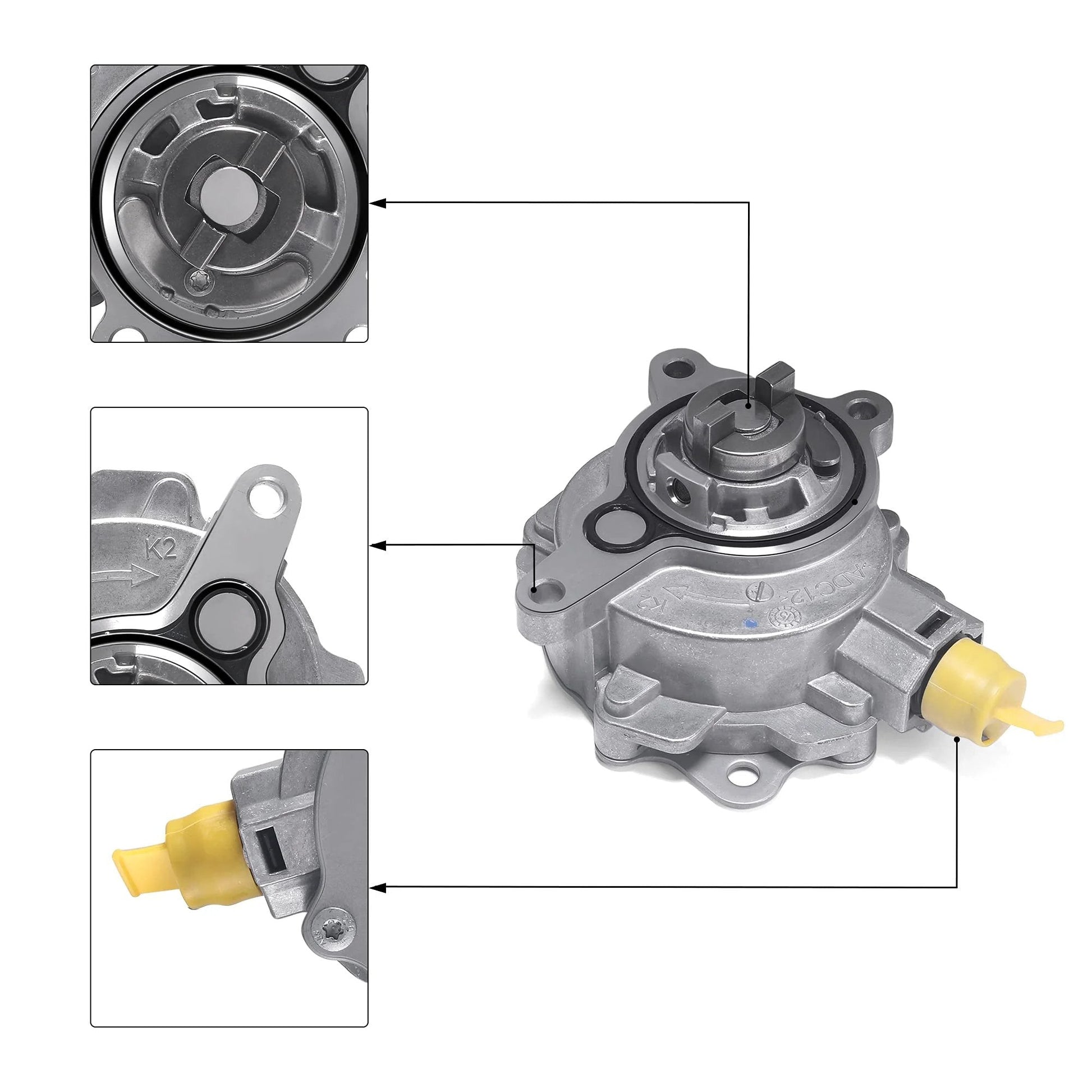 Direct Fit Brake Booster Vacuum Pump OE Replacement For Ford Edge Escape Focus Fusion Lincoln Range Rover Jaguar Land Rover 2.0L with connectors