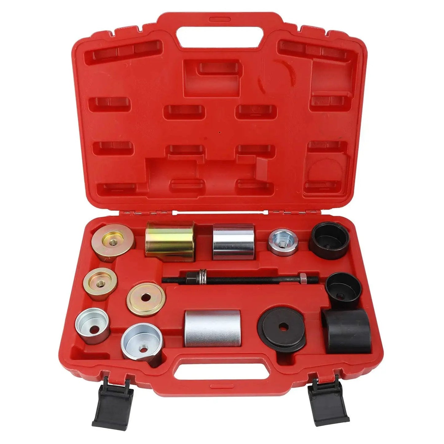 Silent Bearing Puller Kit And Dent Puller Set For BMW Differential Axle Bush Tools in red case with various tool components