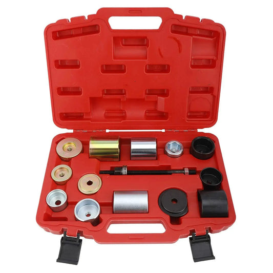 Silent Bearing Puller Kit And Dent Puller Set For BMW Differential Axle Bush Tools in red case with various tool components