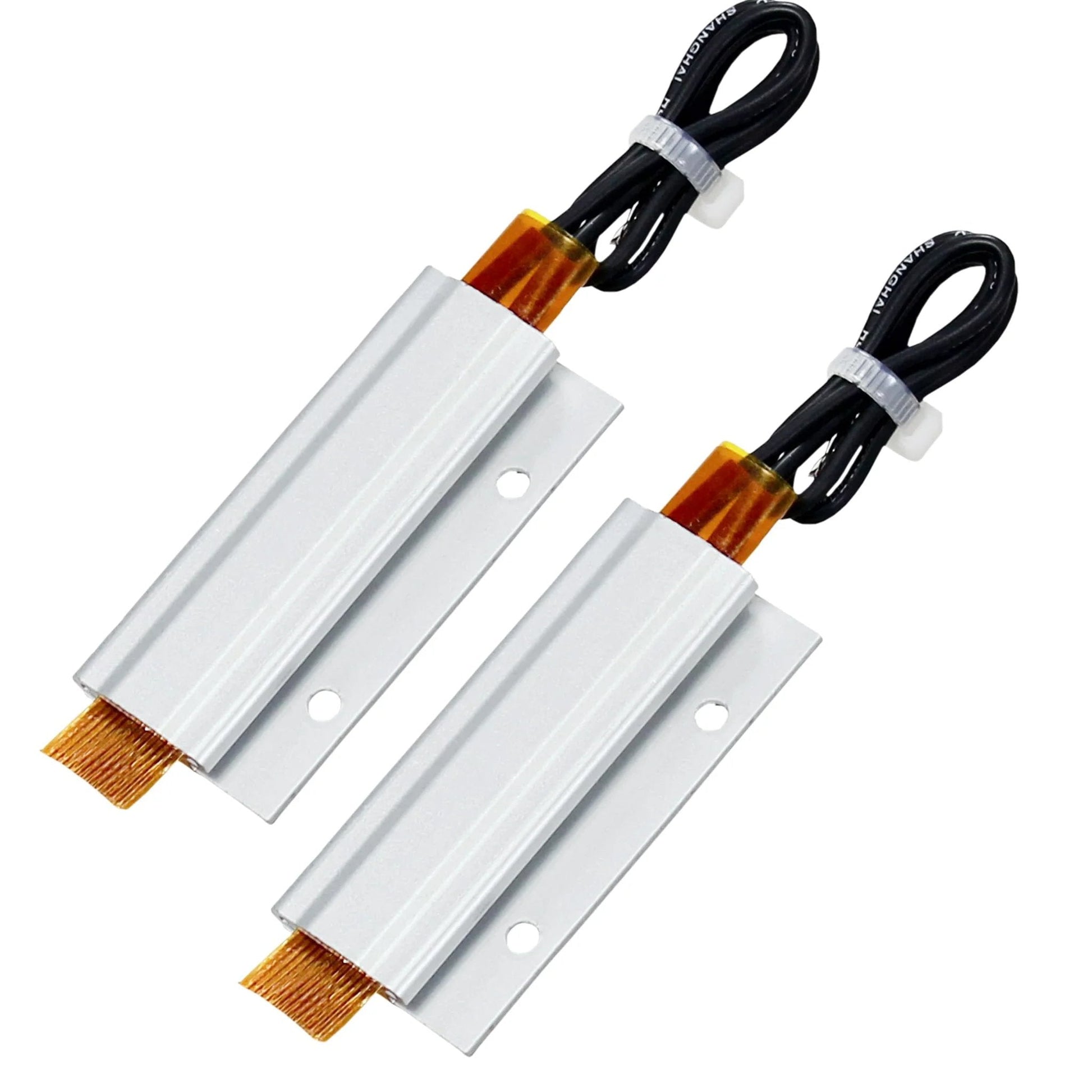 Two Pack 110V PTC Ceramic Heating Plates With Aluminum Shell Insulated Surface Constant Temperature 60C Miniature Heating Tools
