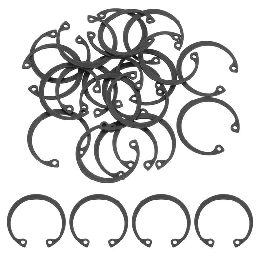 Built To Last Heavy Duty 1 Inch Internal Retaining Ring Circlip Set Of 20 For Grooved Shafts And Studs 65Mn Spring Steel Black