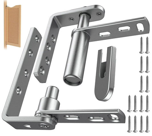 Stainless Steel Cafe Door Hinges With Self Closing And Two Way Swing For Louvre Doors And Saloon Doors Adjustable Opening Angle Notch