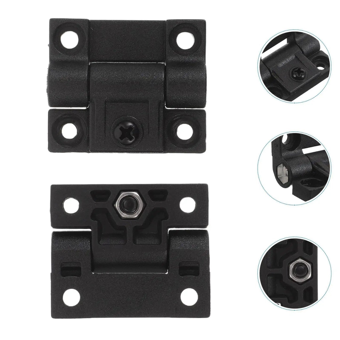 Plastic Folding Door Hinge For Closet And Cabinets 90 Degree Torque Ball Bearing Hinge Pair with Adjustable Friction Damping