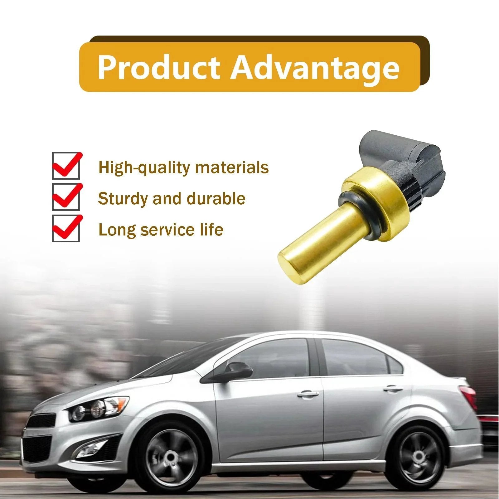 Coolant Temperature Sensor Replacement 55591401 Direct Fit for Chevrolet Sonic Trax Cruze Buick Encore 2011 2017