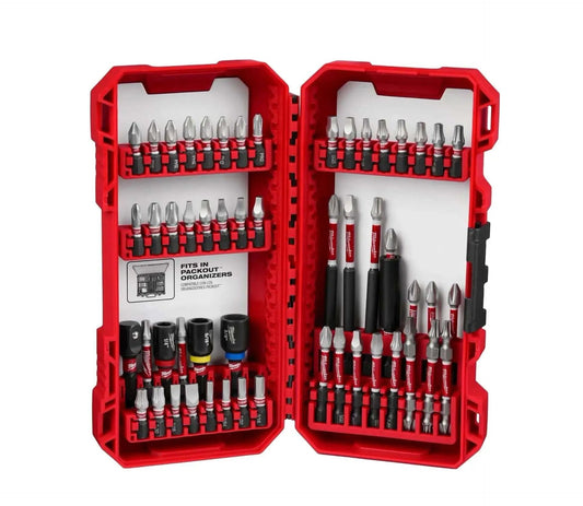 Shockwave 54 Piece Impact Driver Bit Set With Wear Guard Tip For Superior Durability And Best Fitting Bits Built For Tough Jobs
