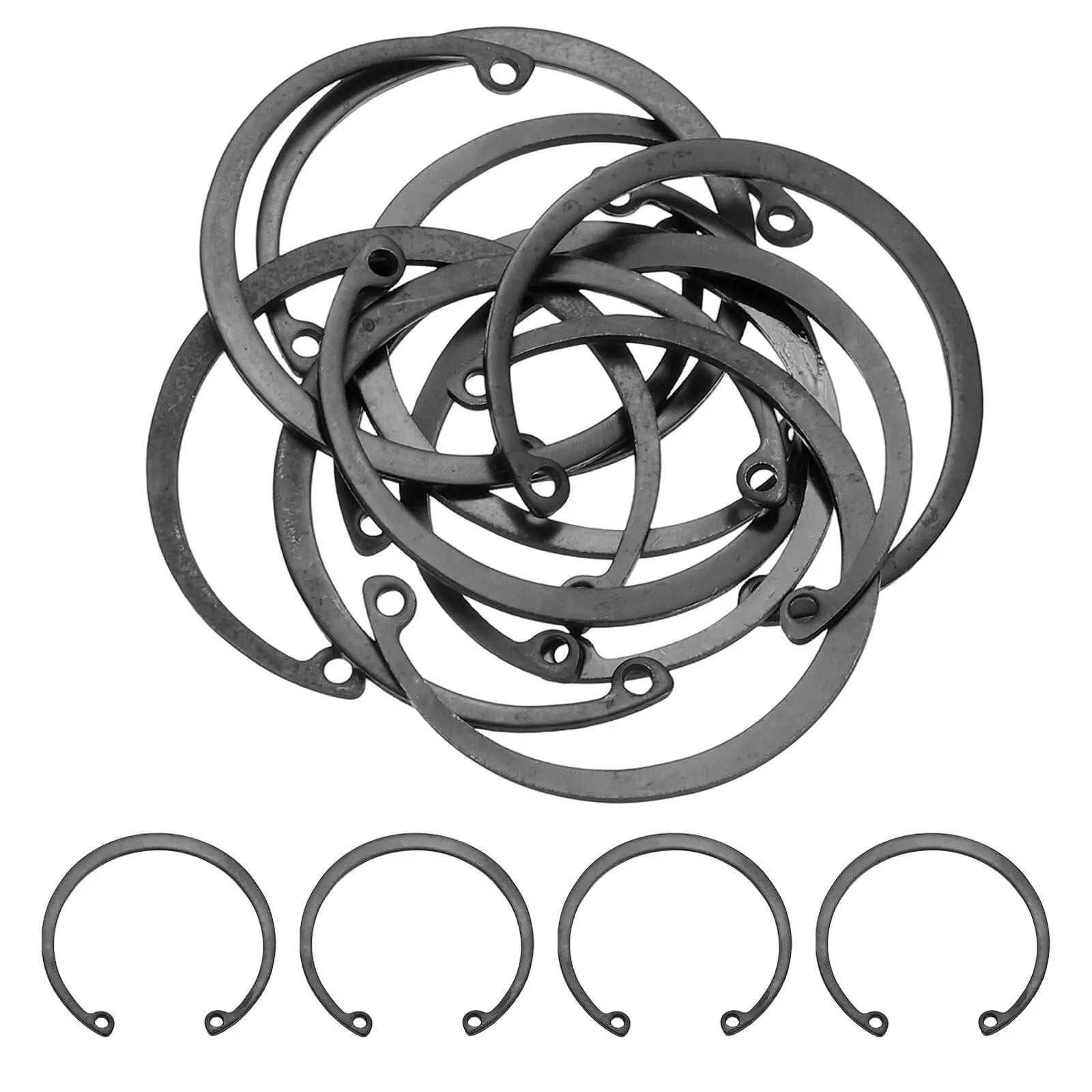 Internal Retaining Ring Circlip 10 Pack 52mm 65Mn Spring Steel Black C Clips For Grooved Shafts Studs Heavy Duty Snap Rings Built To Last