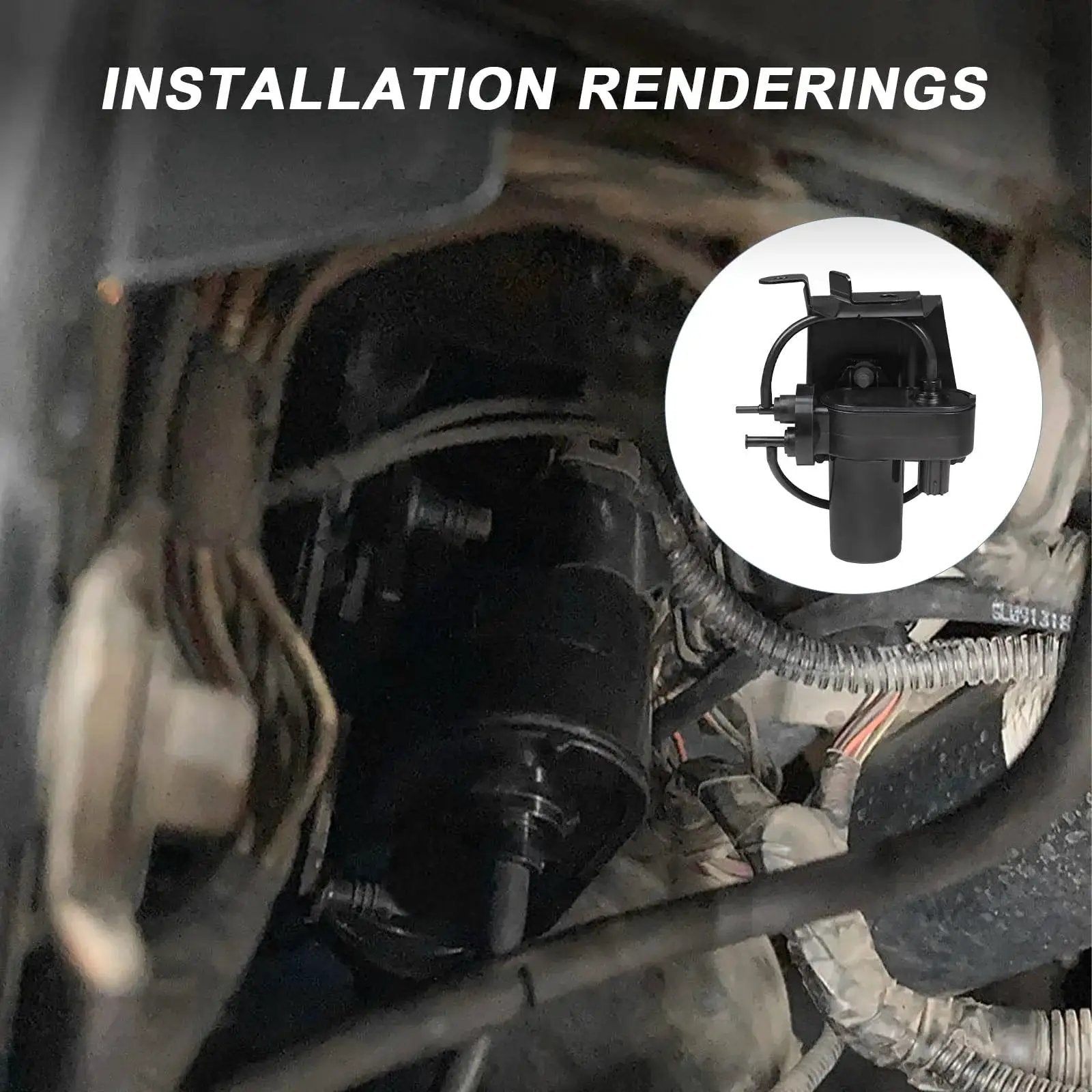 Installed Electric Vacuum Pump Replacement For Ford F Series And Dodge Ram Trucks 1999 To 2010 Compatible With F250 F350 F450