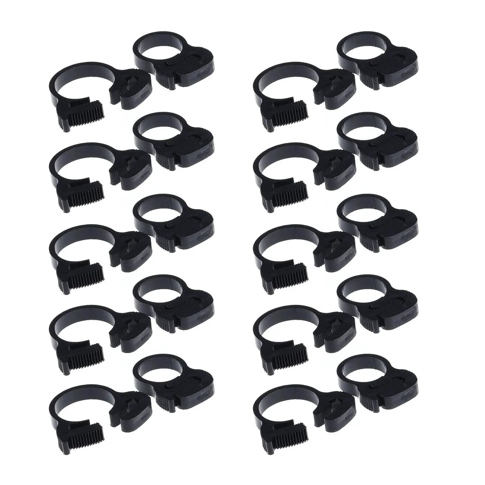 Double Gripping Nylon Hose Clamps With Snap Grip For Ultra Secure Low Pressure Hose Connections In The 18.8 To 20.6 Millimeter Range Three Quarter Inch Size Reusable Easy To Install Nylon Plastic Clamps 20 Pack