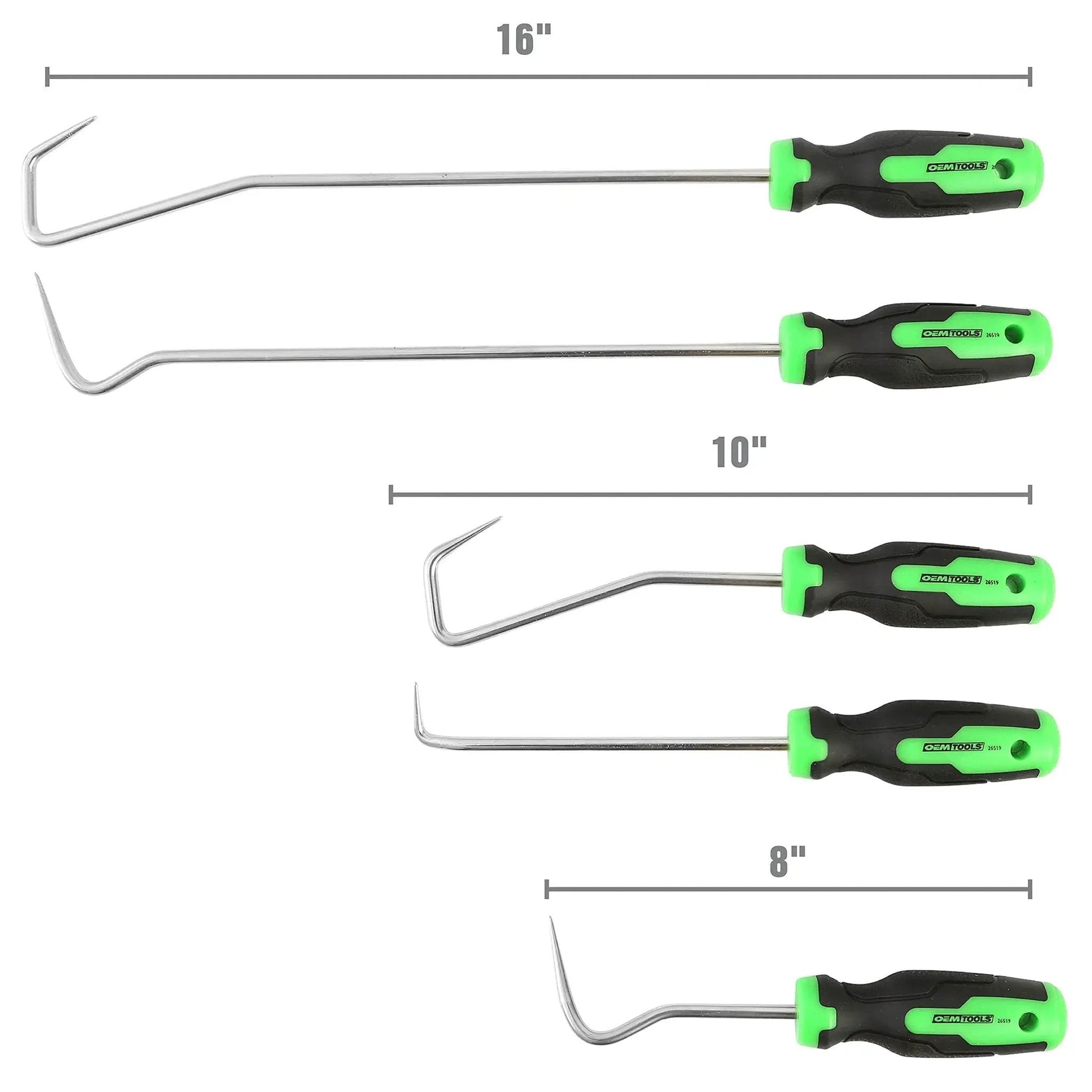 5 Piece Hose Removal Set For Radiator And Coolant Lines With Cotter Pin Tool displayed from top view on white background.