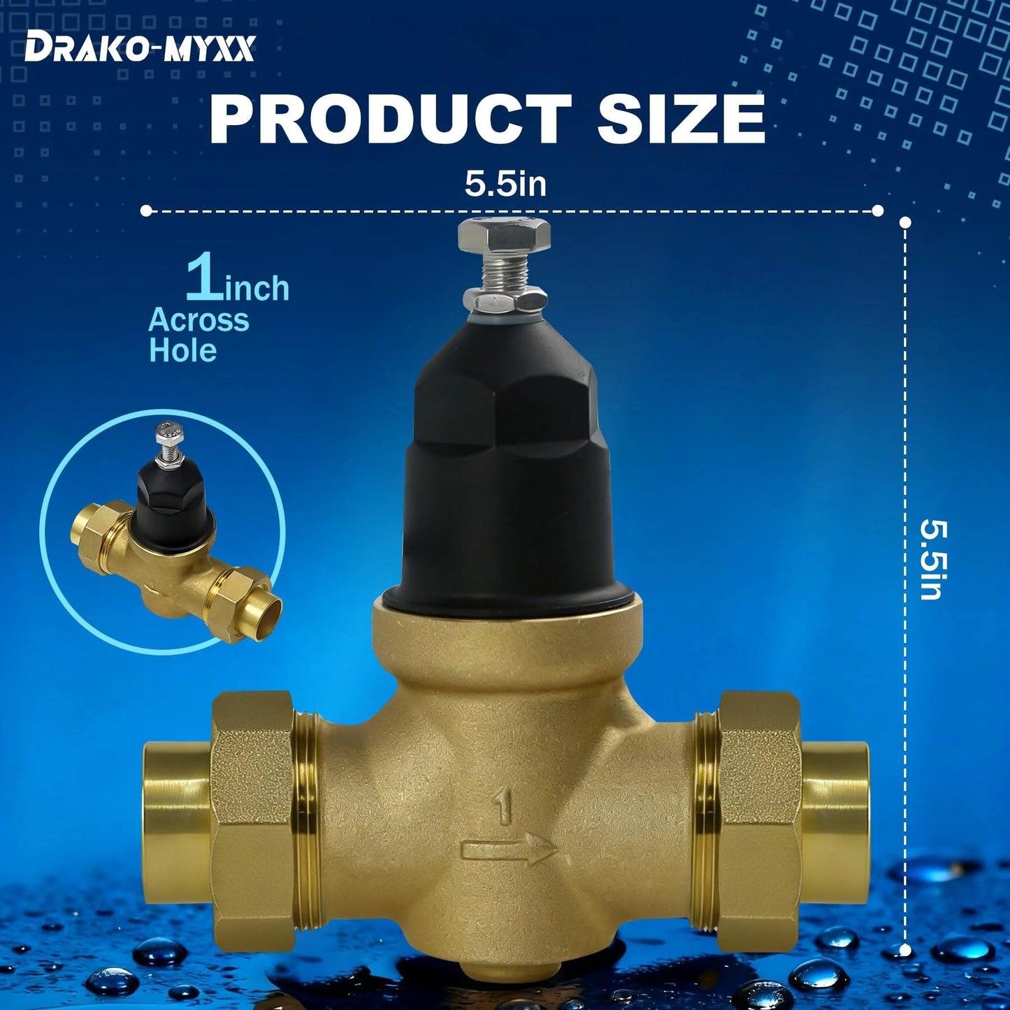 Upgraded 1 Inch NR3XL Pressure Reducing Valve With Double Union FNPT Connection Stainless Steel Screen Strainer Pro Grade