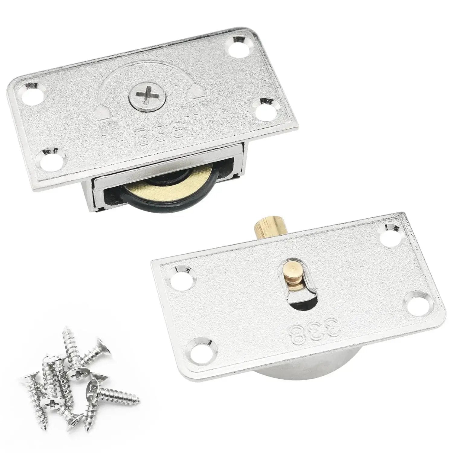 Cabinet Sliding Door Pulley Kit With Screws For Wardrobe And Barn Doors Durable Zinc Alloy Rolling Door Hardware Easy To Install