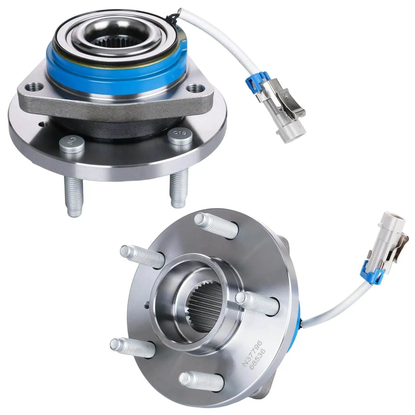 Front wheel hub & bearing assembly pair (2) sealed bearing replacement fits 2000-2011 Impala, 2000-2007 Monte Carlo