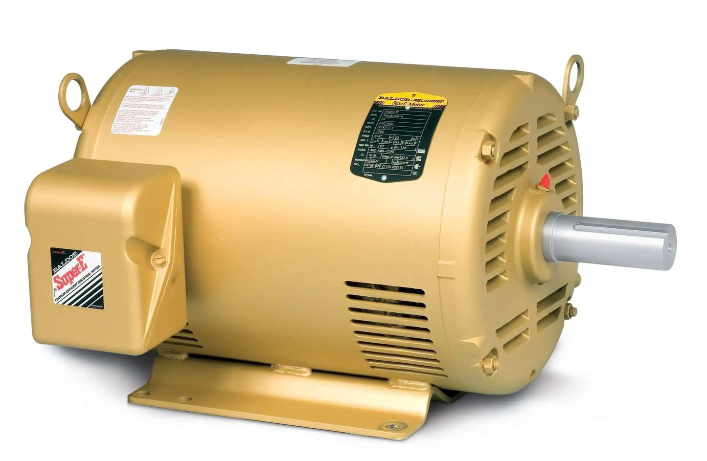 Three Phase Open Drip Proof General Purpose Foot Mounted Motor 1 HP 1750 RPM 60 Hz 208 230 460 Volt Cast Iron Frame with ball bearings