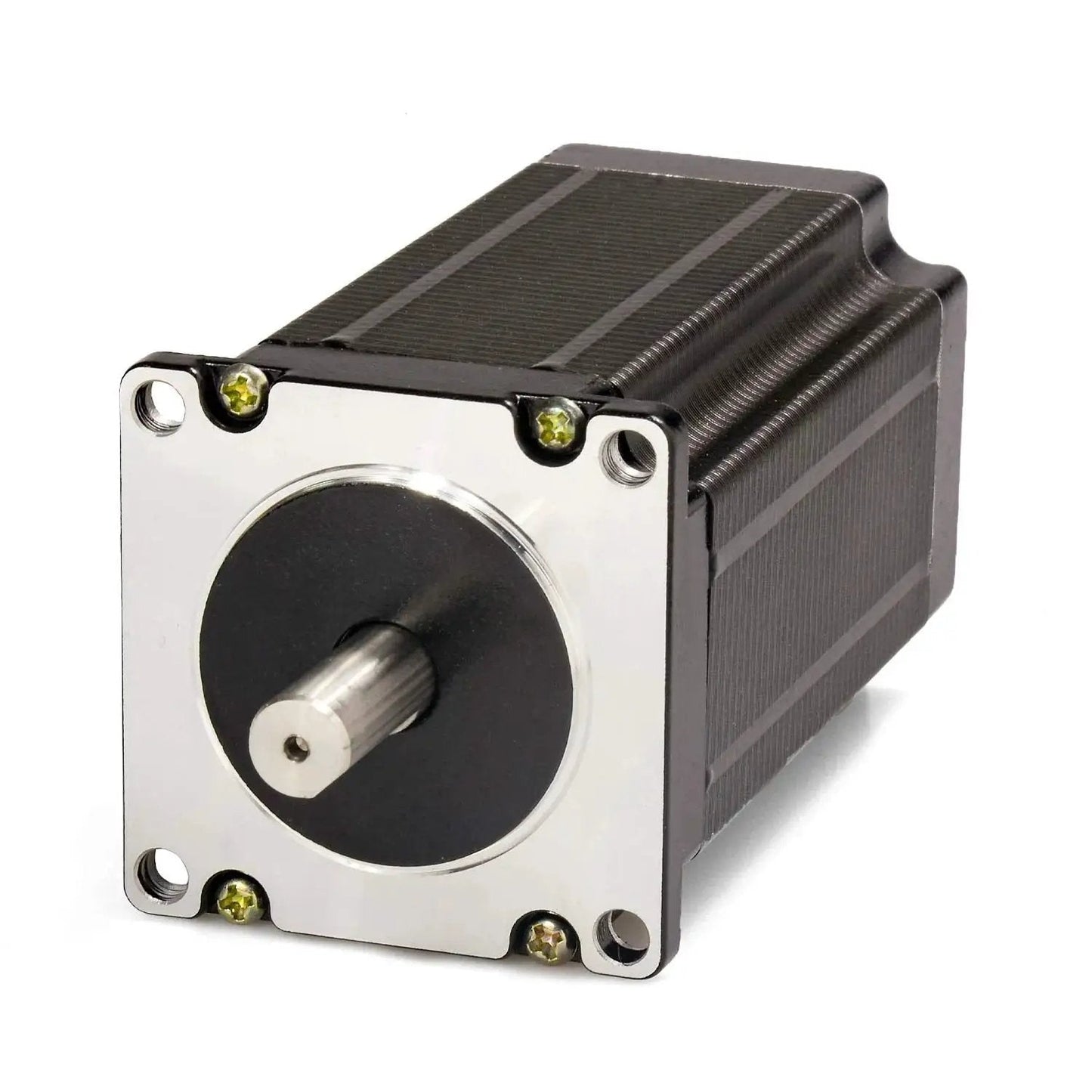 Nema 23 Stepper Motor 2.8A 1.9Nm 8mm Shaft 76mm Length for CNC Mills and Lathes, front view of the motor with visible shaft