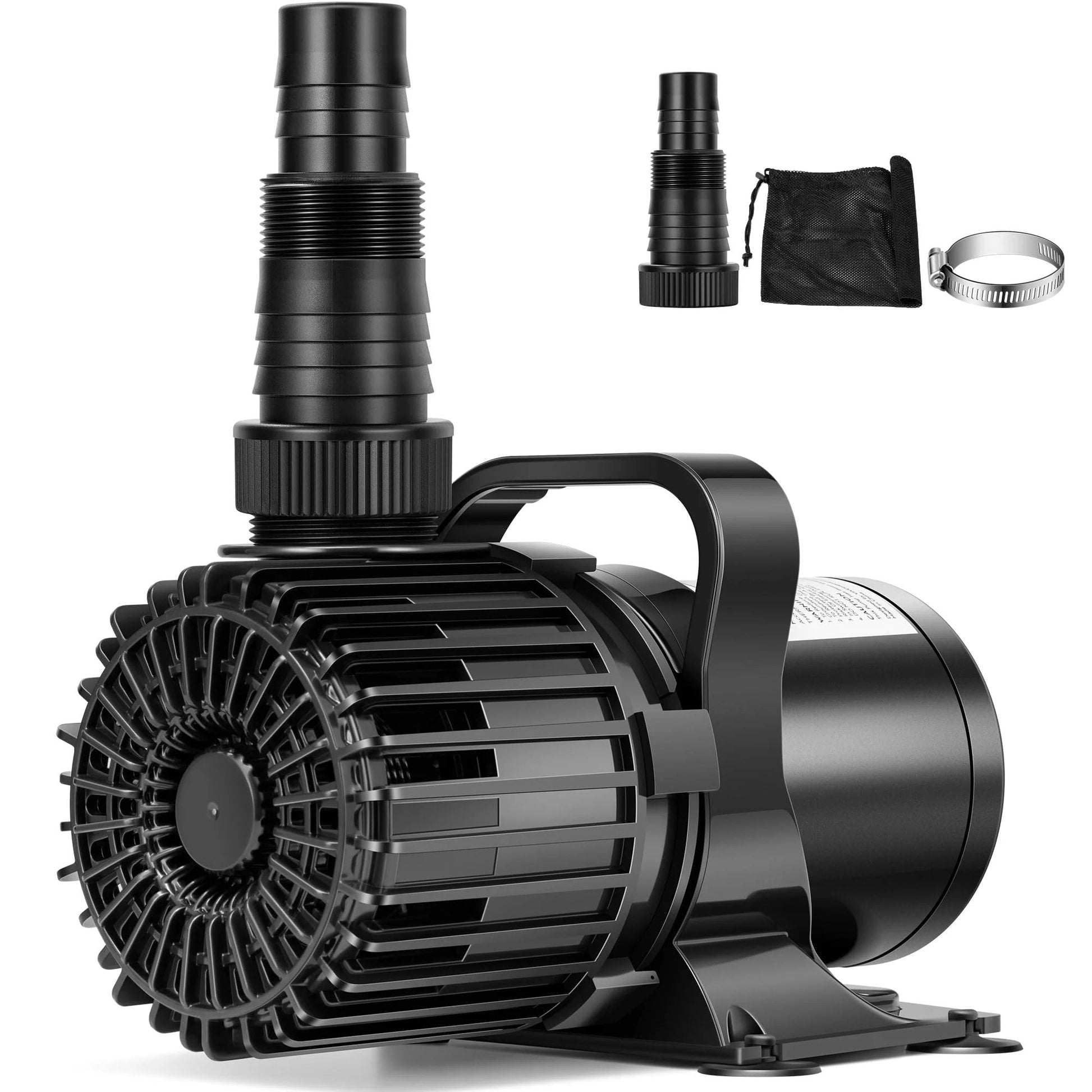 Beefy 220W Submersible Pond Pump Delivers 4500GPH For Koi Ponds, Waterfalls, And Fish Tanks, 180 Degree Adjustable Nozzle