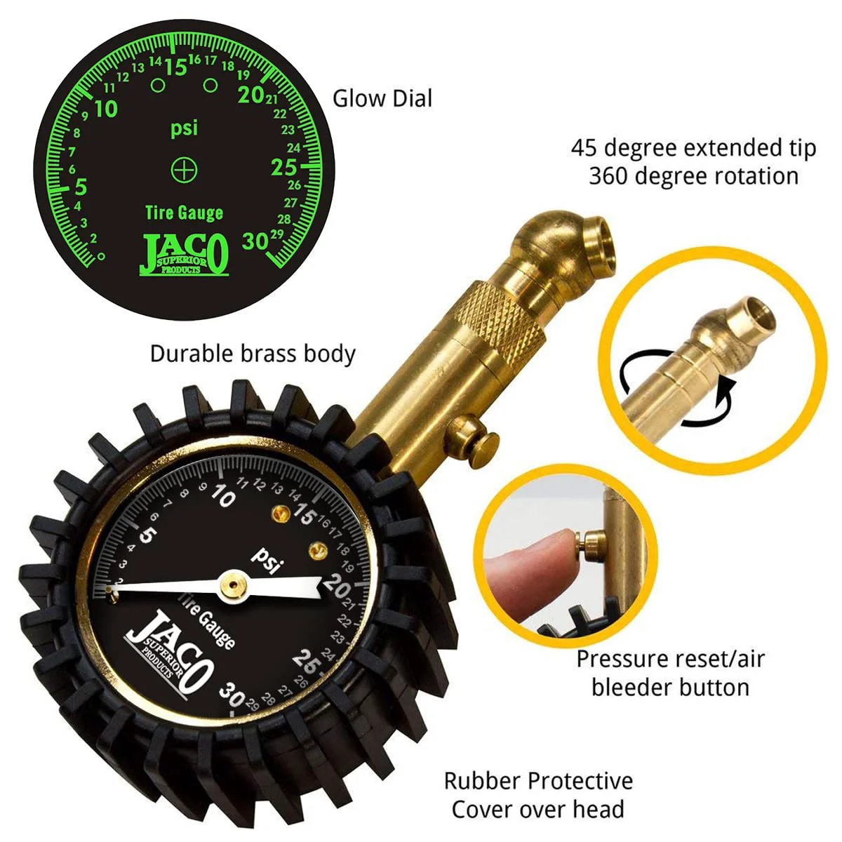 Low Pressure Tire Gauge For ATVs UTVs Dirt Bikes And Off Road Vehicles ANSI Accurate To 1.5 Percent No Battery Needed