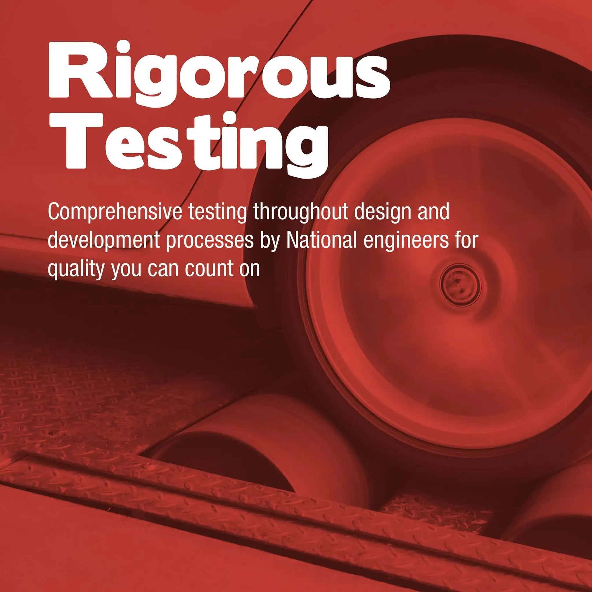 Single 203 Sealed Ball Bearing, Precision 203-size steel deep groove component; rigorous testing text overlay on tire