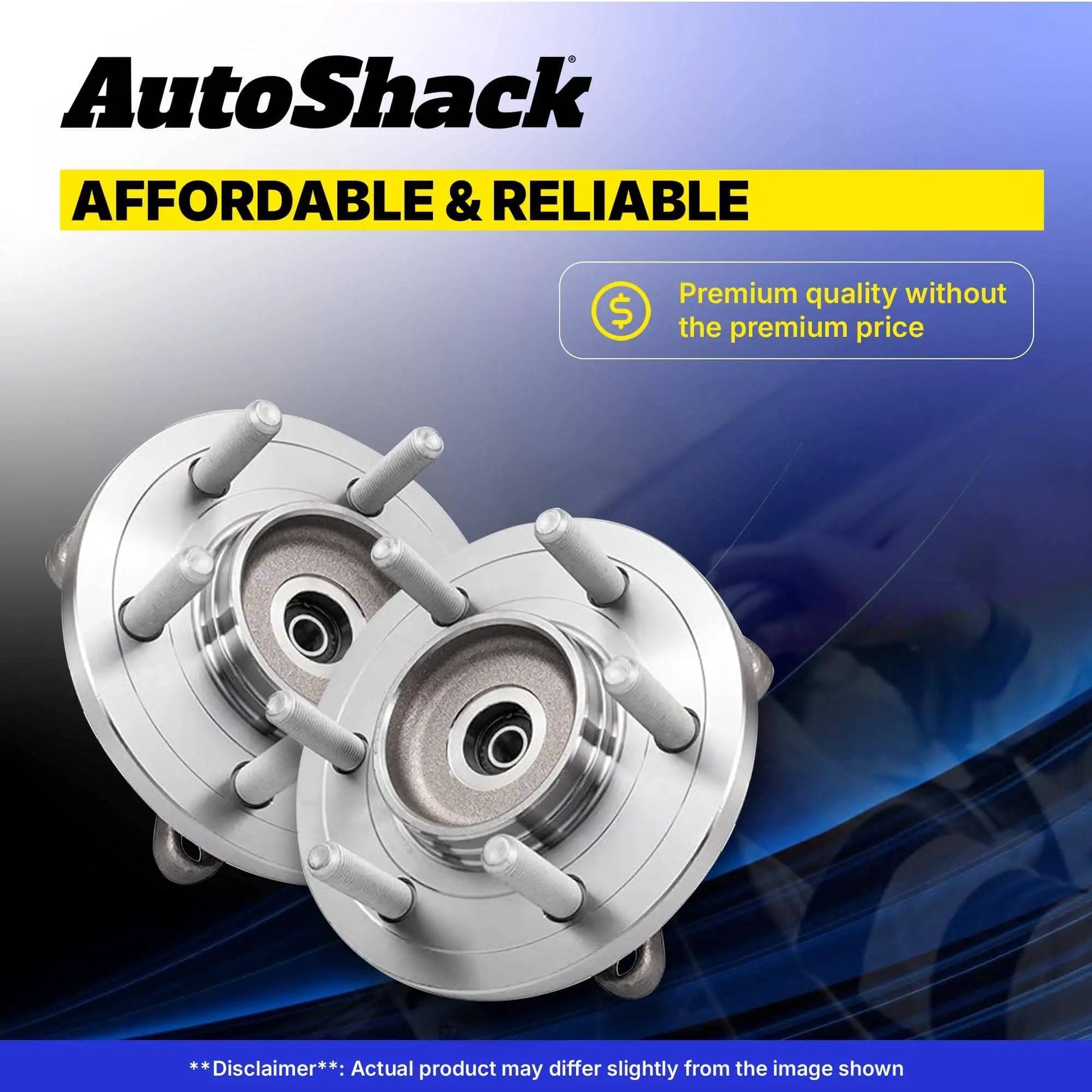Front Wheel Hub Bearing Assemblies with ABS Sensor Pair (2) Replacement for 2000-2016 Chevrolet Impala, Buick Terraza