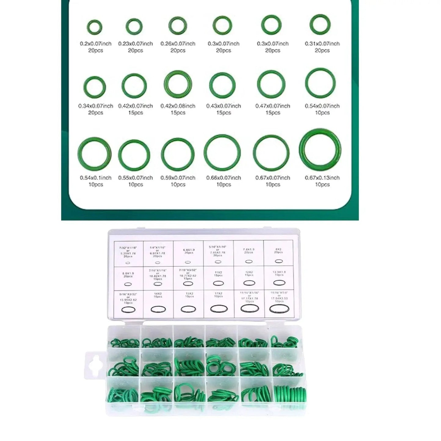 270 Piece Rubber O Ring Assortment Kit With Storage Box For Plumbing And Mechanical Repair Includes Mixed Sizes For Pipe Seals