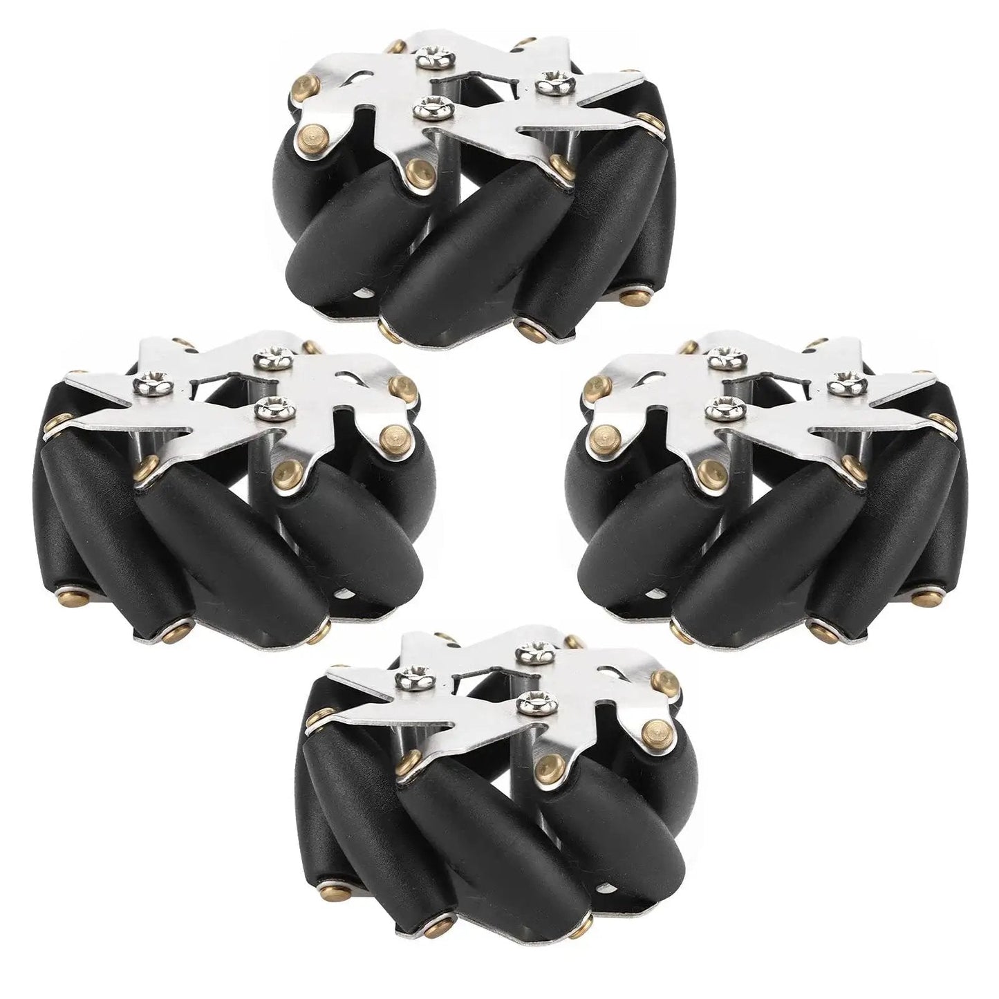 Steel Durable 48mm Mecanum Wheel Set For Robot Car With 8 TPR Rollers And 3kg Load Capacity Per Wheel 14209