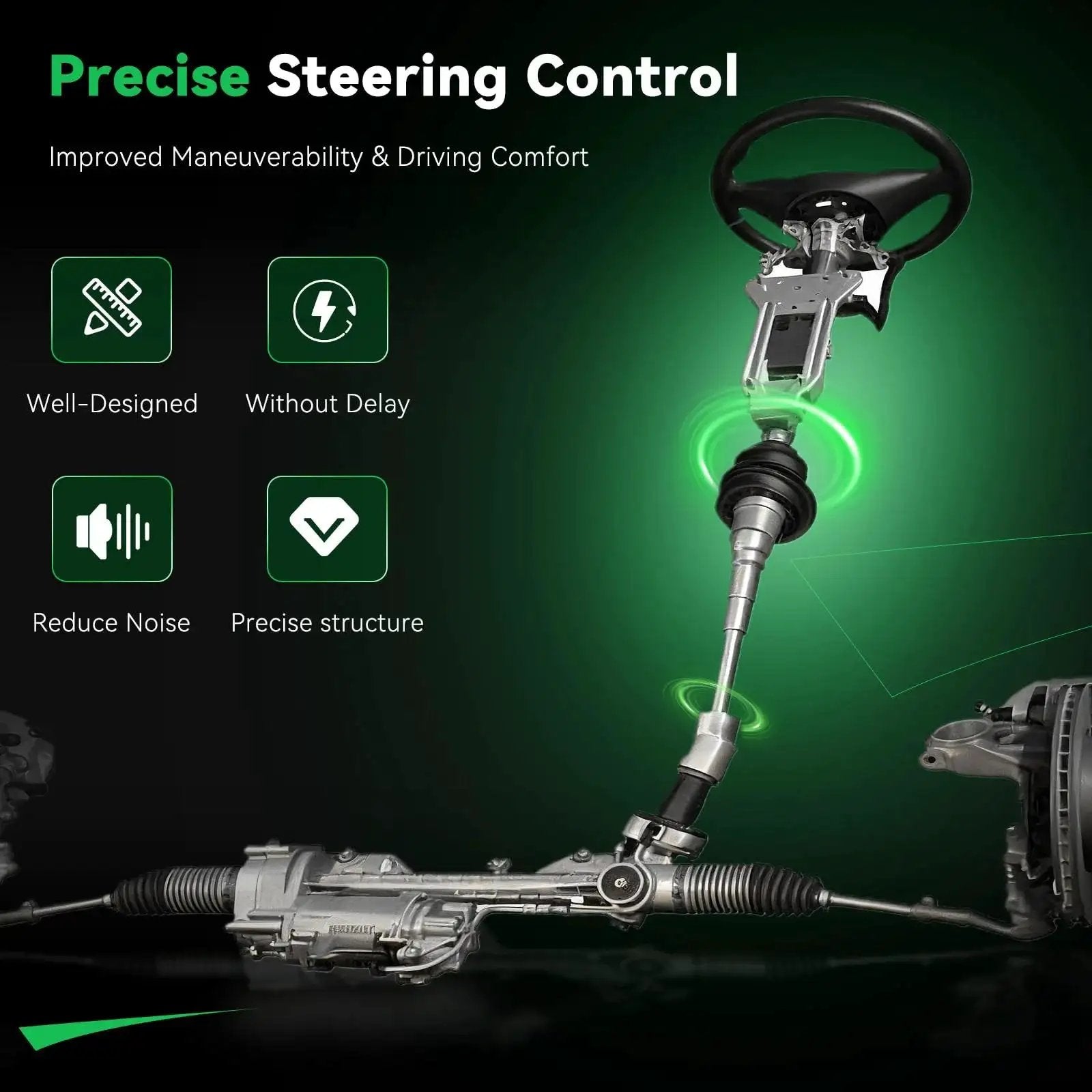 Lower Steering Shaft With U Joint Coupler For Power Gear Steering Jeep Cherokee showing components and precise structure.
