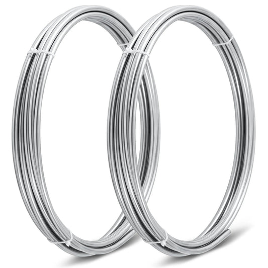 Two Pack 3/8 Inch 304 Stainless Steel Tubing Coils 50 Feet Total 25 Feet Each Heavy Duty Go To Fuel Lines Wort Chillers Automotive Projects And Home Brew MorningRo