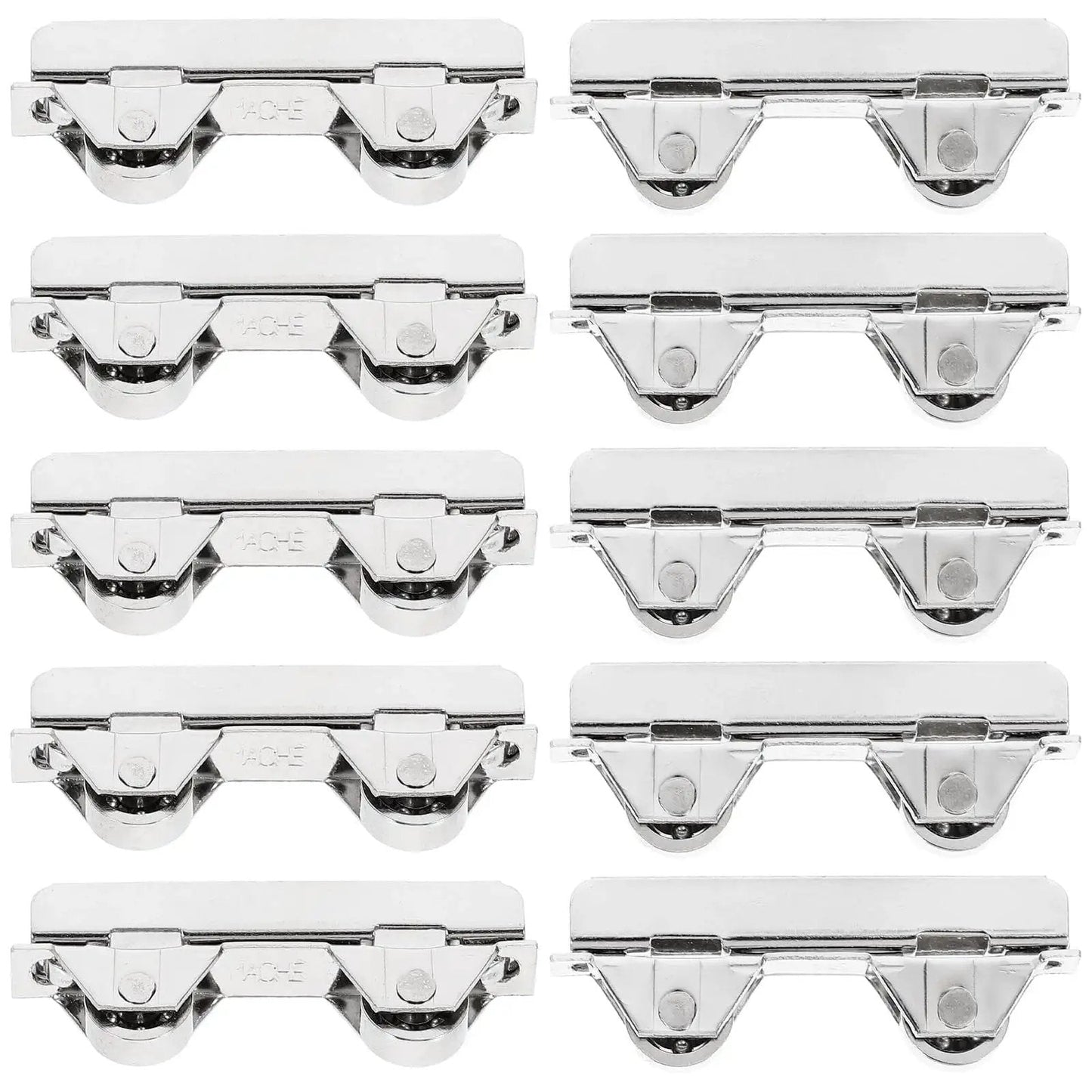 Showcase Window Roller Set, 10 Pcs Mini Sliding Door Rollers Replacement Wheels, 7.0mm Stainless Steel Pulley Clamp For 5-6mm Thick Glass Doors