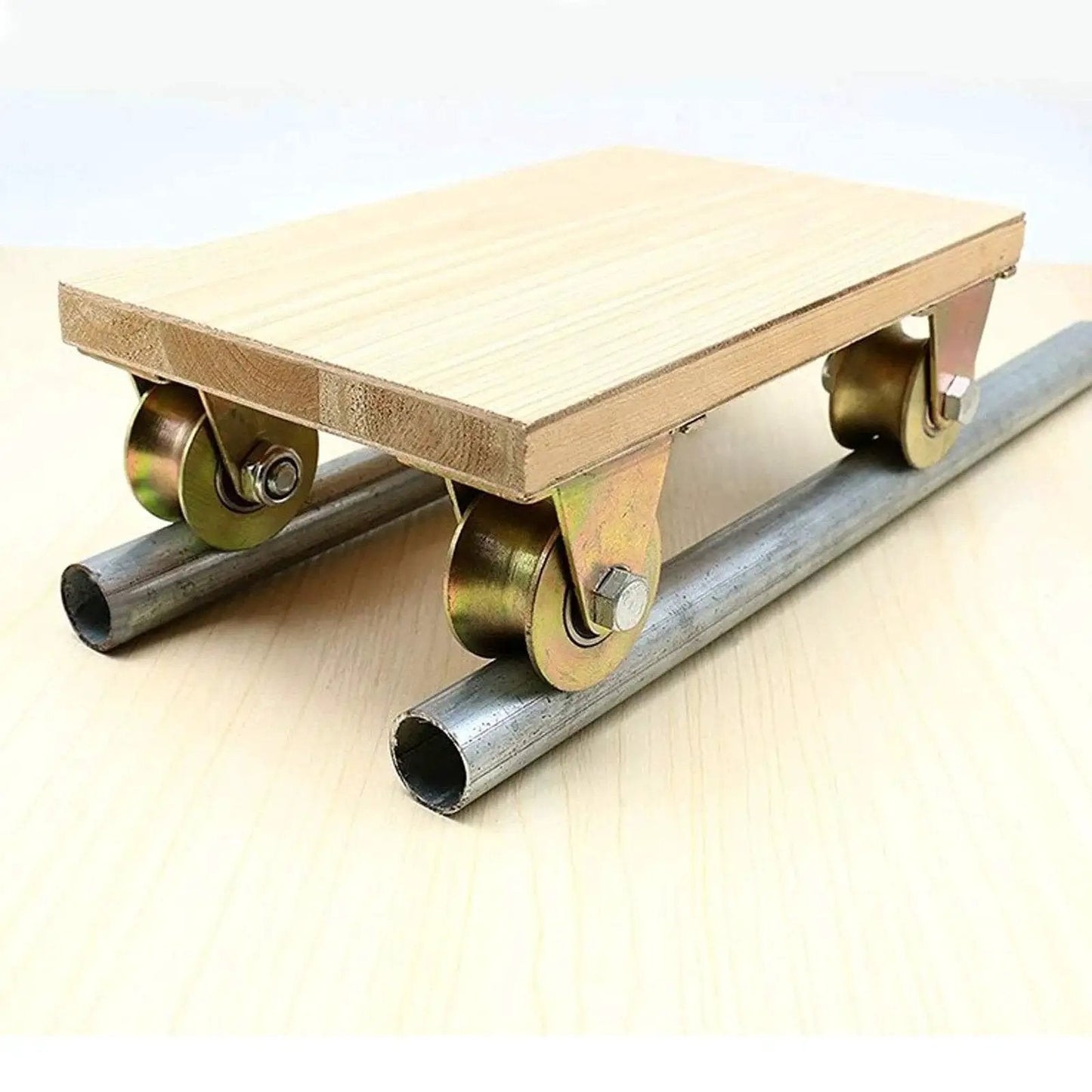 4 Pack 2 Inch U Groove Wheel Pulley 660 Lb 45 Steel Heavy Duty Sliding Gate Rollers With Bracket Rigid Caster For Inverted Track Rolling Gate Industrial Machines Wire Rope Rail Ideal For Inverted Track Systems Rolling Gates And Industrial Machinery, installed on track