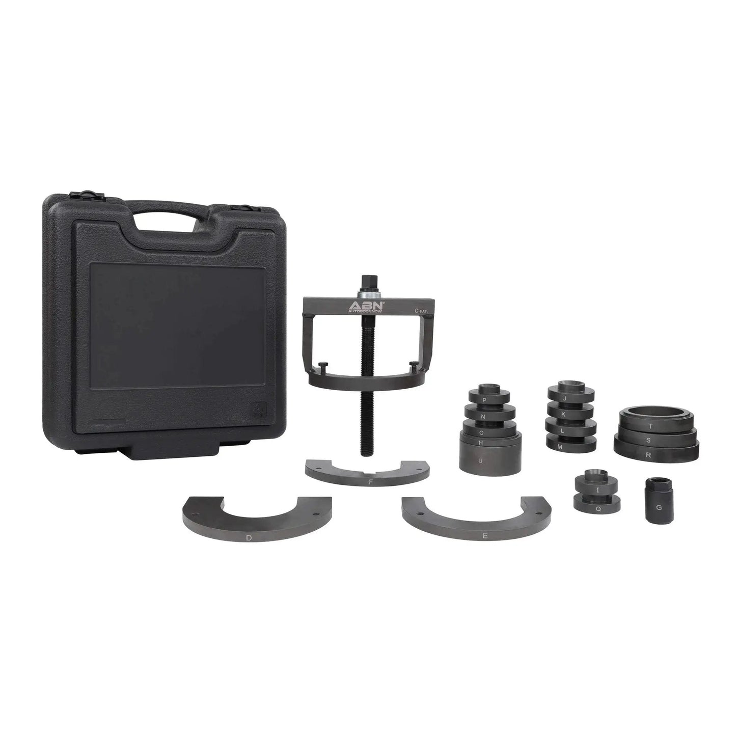 Universal Wheel Bearing Puller Kit And Hub Removal Tool for all drive vehicles with components and carrying case