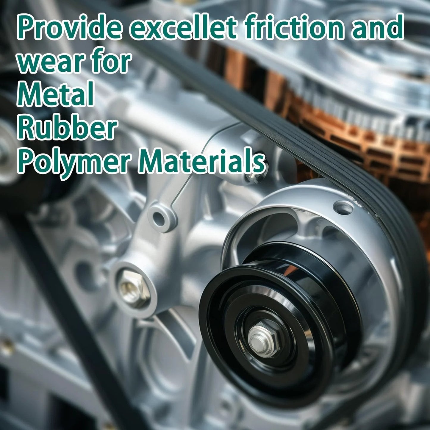 Close-up of engine showing metal components for Silicone Grease With PTFE For Automotive Seals And 3D Printer Parts