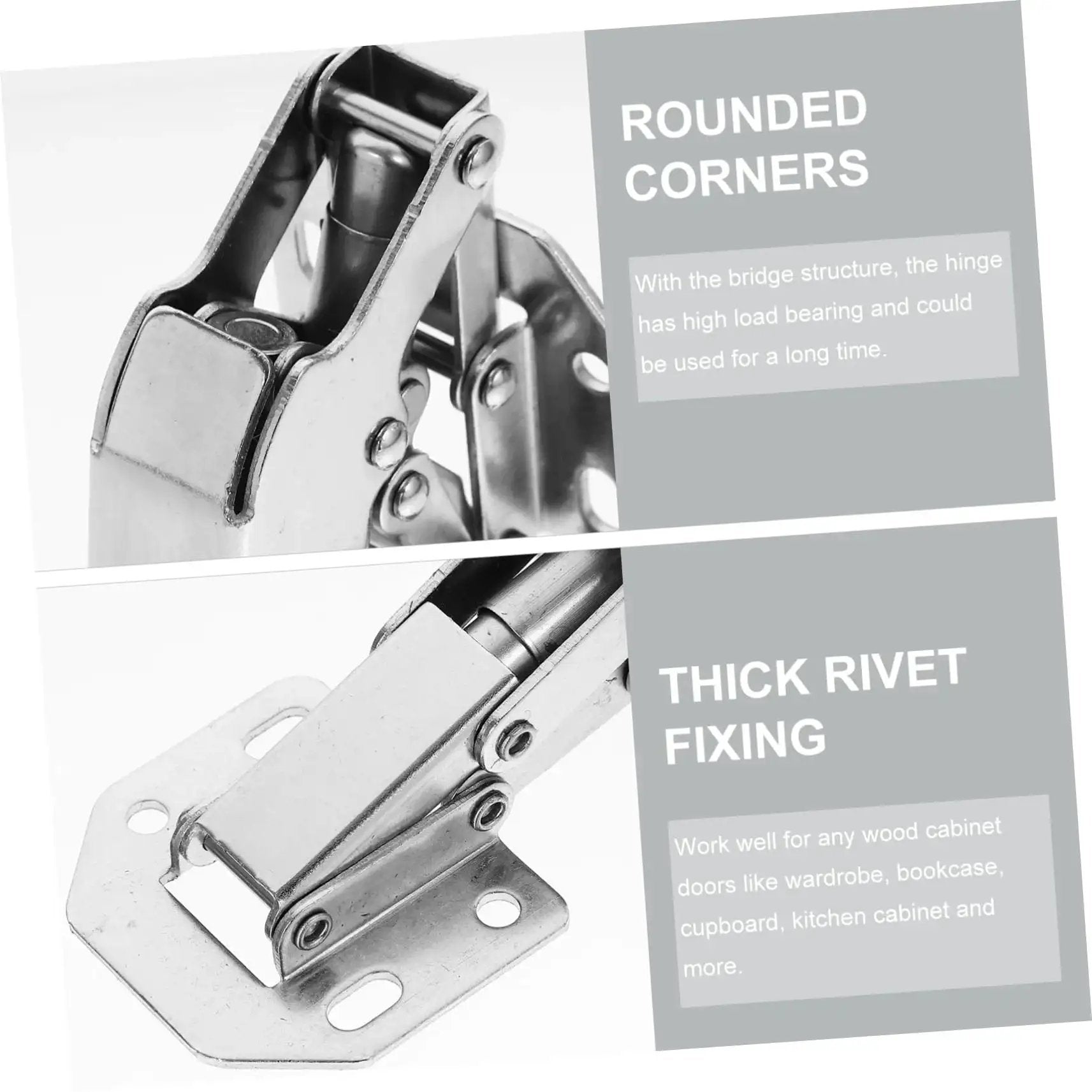 Concealed Inner Hinge Pair For Wardrobe Cabinets 2 Pack Durable Hydraulic Hinges With High Load Capacity Easy To Install