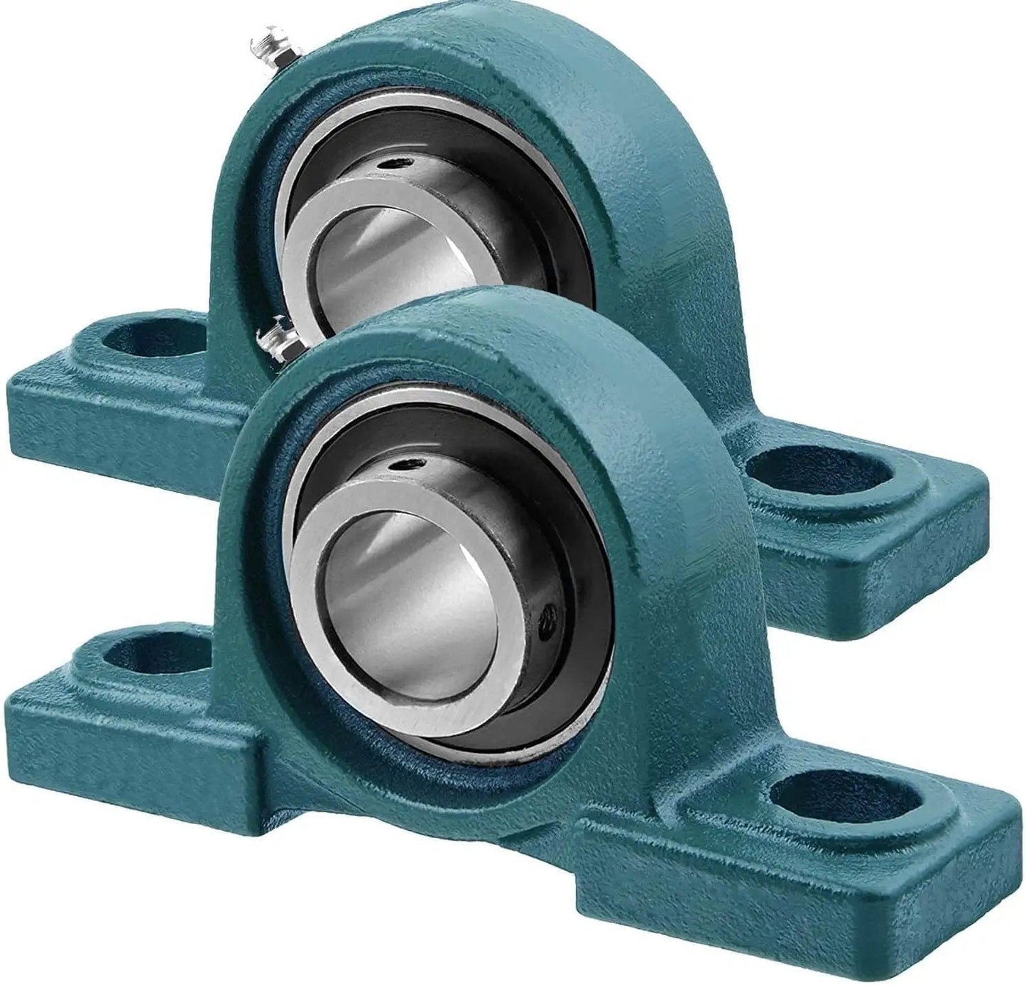 Set Of 2 Self Aligning Pillow Block Bearing UCP 206-18 1 1/8 Inch With Chrome Steel GCr15 Bearing And Cast Iron Housing