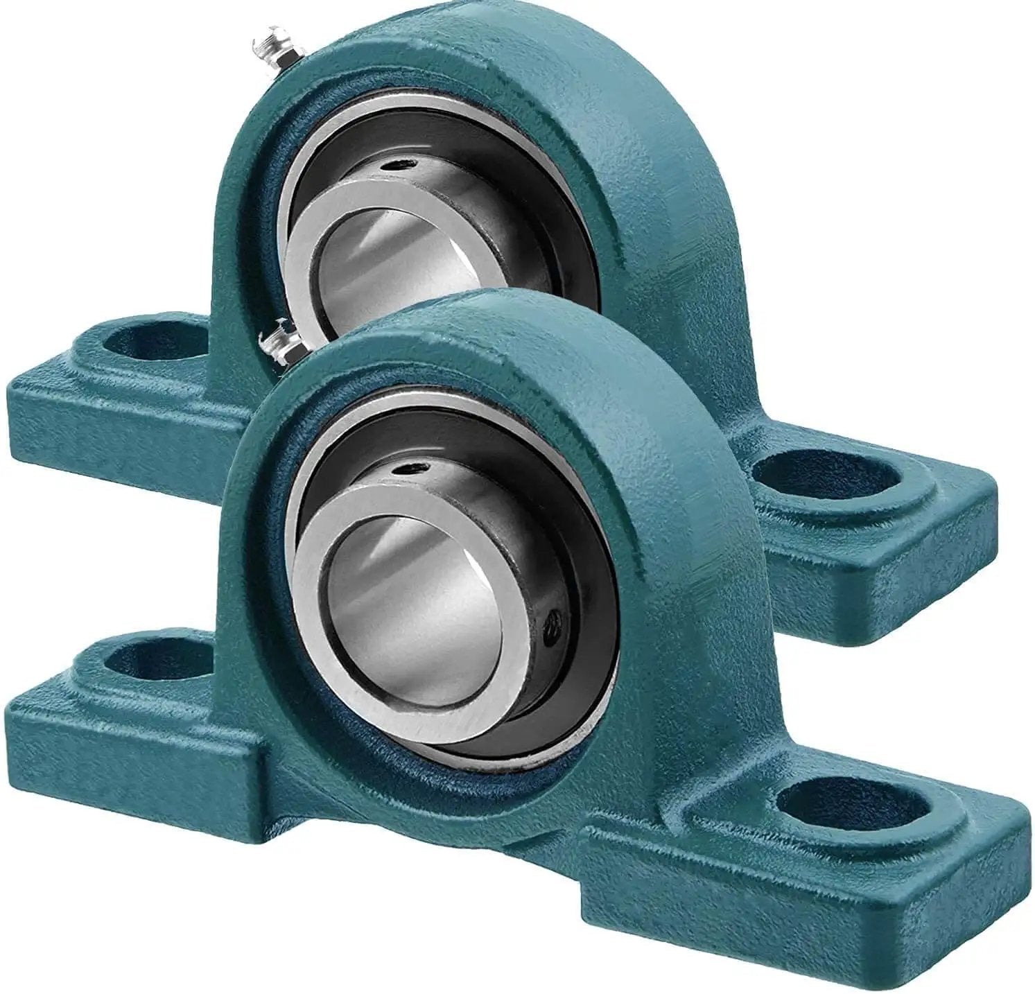 Set Of 2 Self Aligning Pillow Block Bearing UCP 206-18 1 1/8 Inch With Chrome Steel GCr15 Bearing And Cast Iron Housing