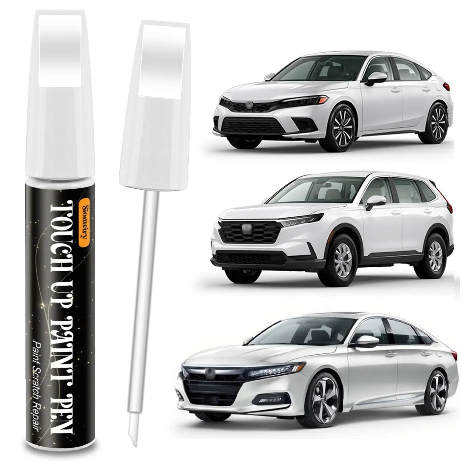 Platinum White Pearl NH 883P Compatible With Honda 2 In 1 Touch Up Paint Pen Ultimate Car Scratch Repair Kit for paint touch-ups.