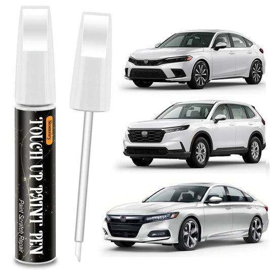 Platinum White Pearl NH 883P Compatible With Honda 2 In 1 Touch Up Paint Pen Ultimate Car Scratch Repair Kit for paint touch-ups.
