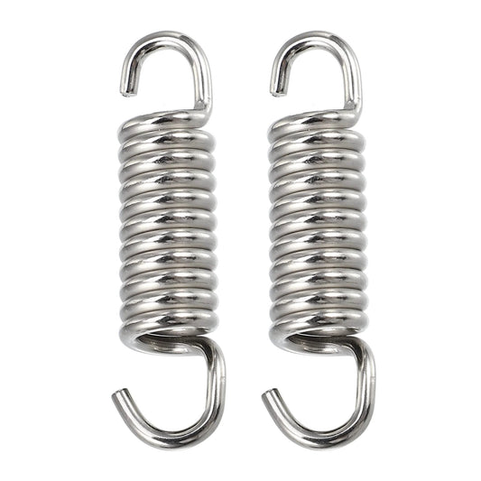 Universal Stainless Steel Exhaust Pipe Spring 43mm And 1.69 Inch Two Pack For Motorcycles Scooters And ATVs