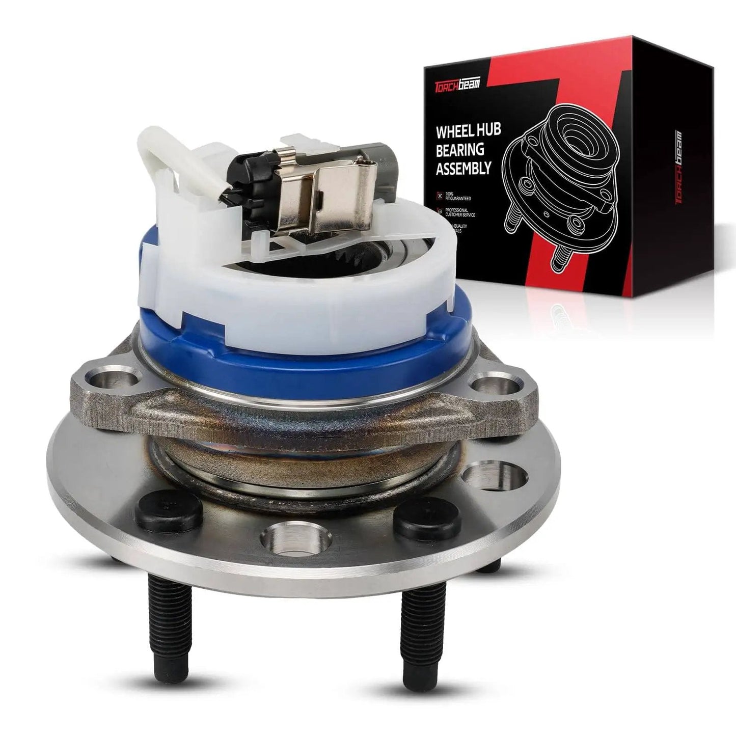 Front Wheel Hub Bearing Assembly 513087 for 1991-1999 LeSabre, 1992-1996 DeVille, 5-Lug with ABS, product and packaging