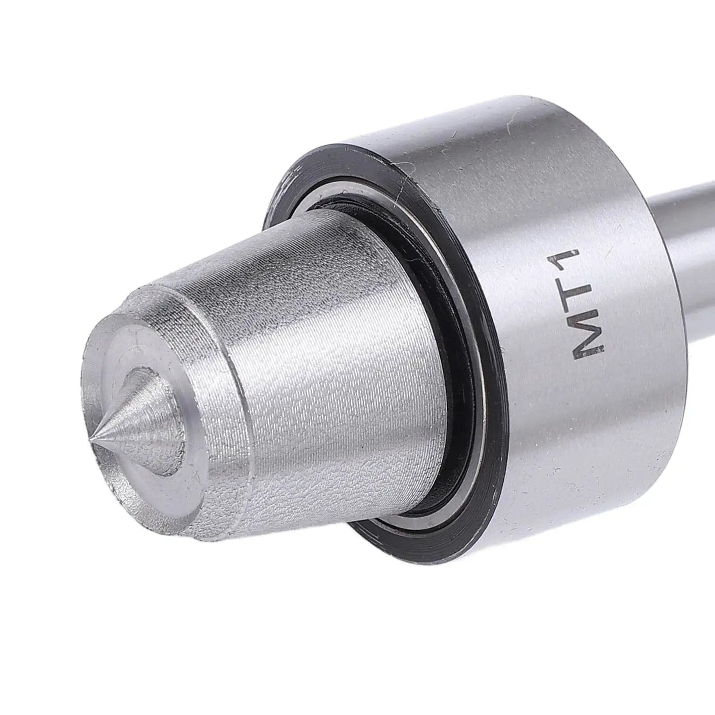 Close-up of MT1 Tailstock Center Spur Cup For Wood Lathe And Metalworking Lathe Live Center Drive, heavy duty steel construction, precision tool
