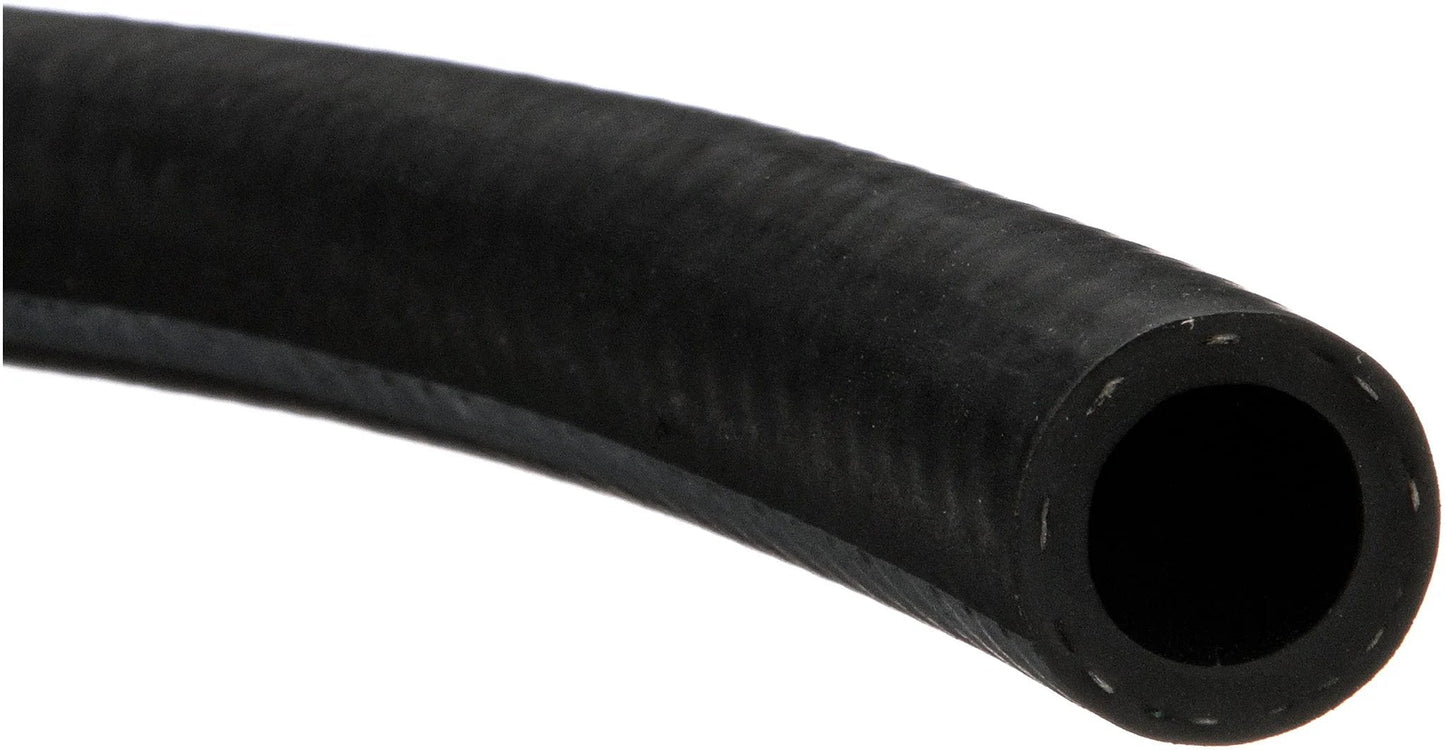 Close-up of Heavy Duty Safety Stripe Standard Straight Heater Hose 6 ft Long with Half Inch Inner Diameter Black SAE 20R3 Rated