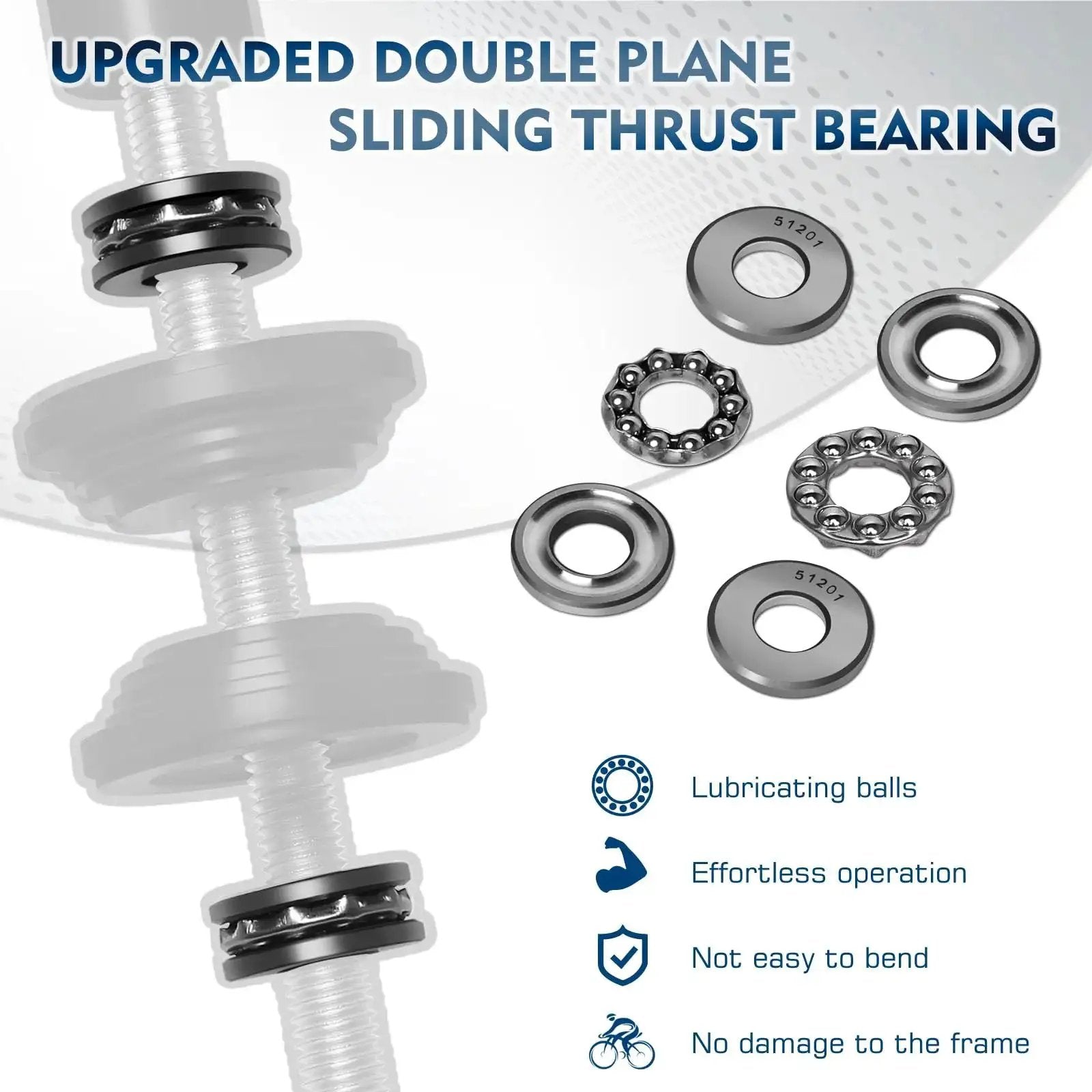 Aluminum Alloy Bicycle Headset Press In Tool And Bottom Bracket Install Kit with sliding thrust bearing components displayed.