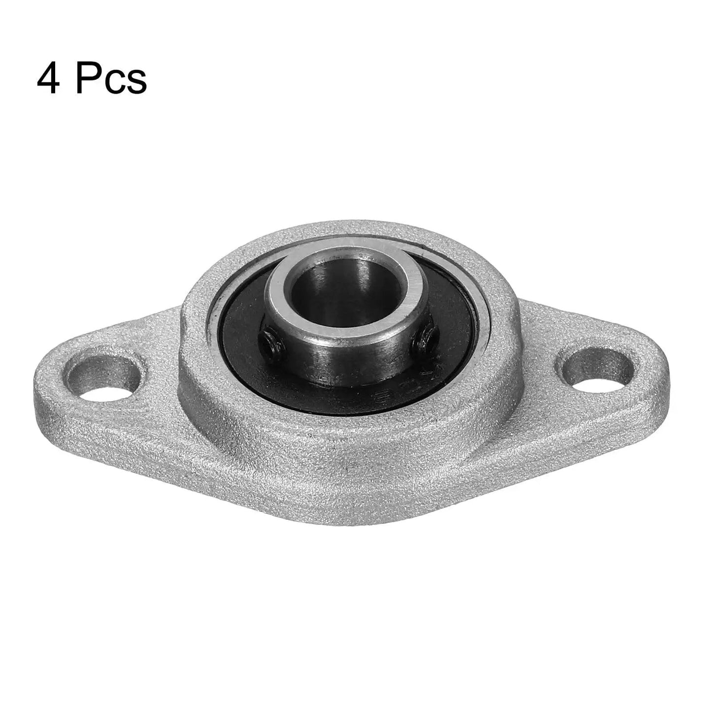 4 Pack KFL08 Pillow Block Bearings 8mm Bore Zinc Alloy Flange Mounted Bearing Housing P6 ABEC3 Rust Resistant Heavy Duty