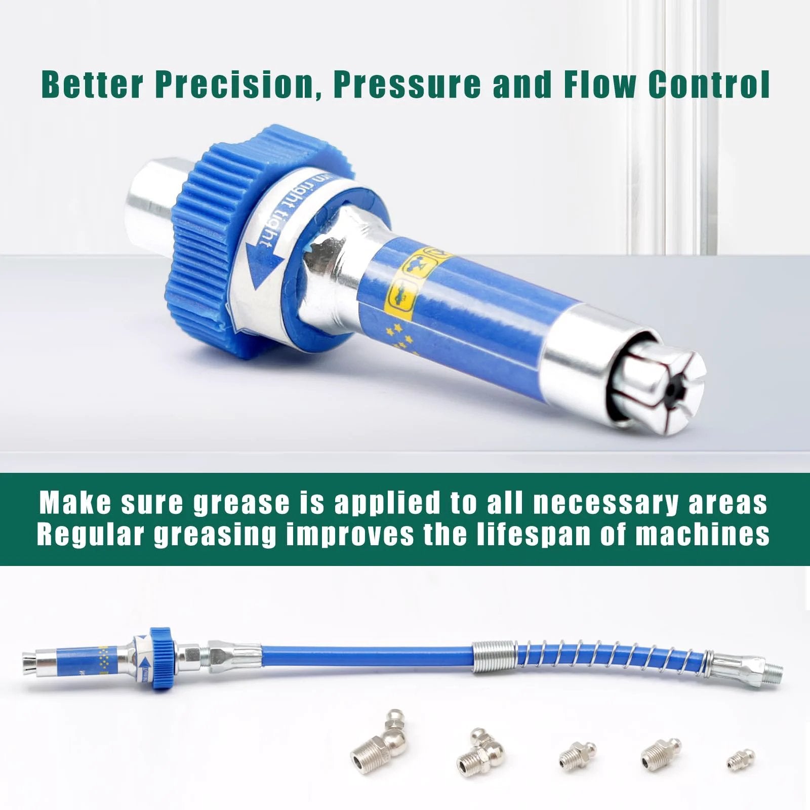 Heavy Duty Lock On High Pressure Grease Coupler for All Grease Guns with 10th Generation Fit Clamp Type Grease Gun Fittings