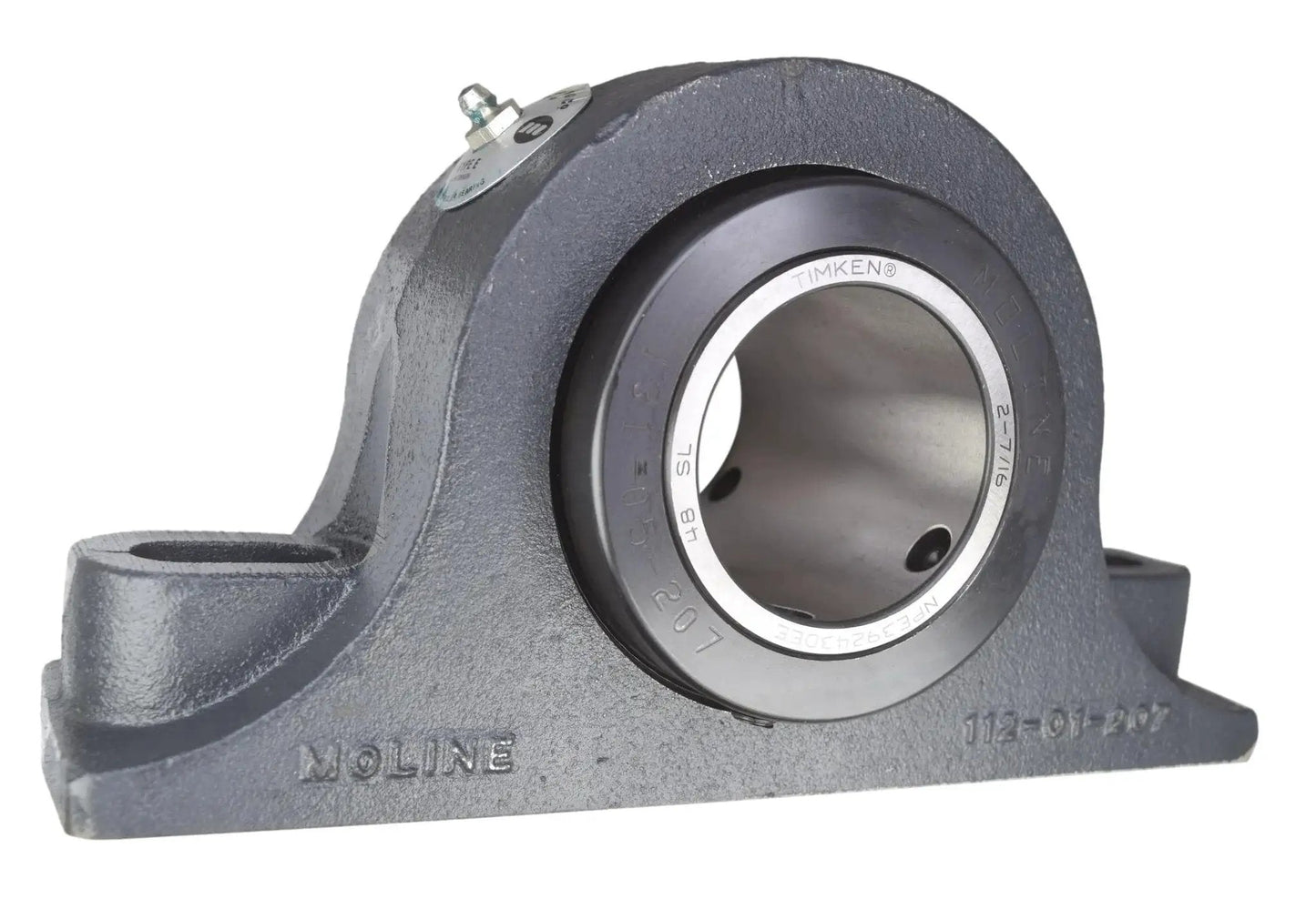 Built Tough Heavy Duty Two Bolt Pillow Block Bearing Type E With 2-7/16 Inch Bore interchangeable for Moline 19321207
