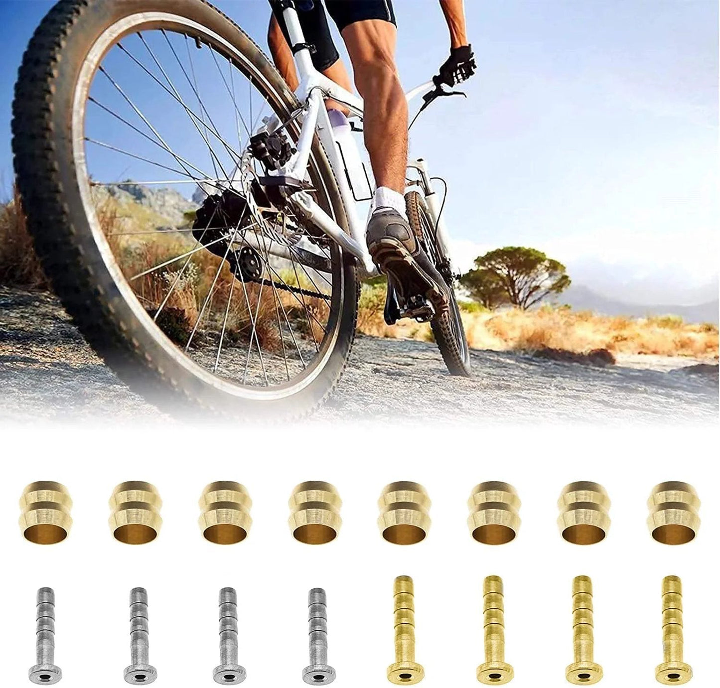 Hydraulic Brake Hose Kit 2500mm For Shimano BH59 BH90 And SRAM Avid System With 8 Brass Olives And 8 Brass Connecting Inserts Black By CYSKY
