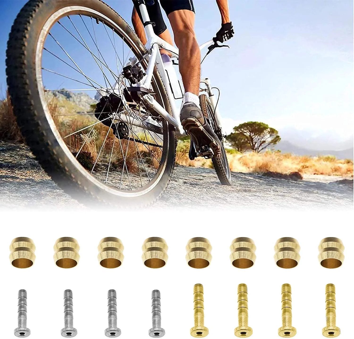 Hydraulic Brake Hose Kit 2500mm For Shimano BH59 BH90 And SRAM Avid System With 8 Brass Olives And 8 Brass Connecting Inserts Black By CYSKY