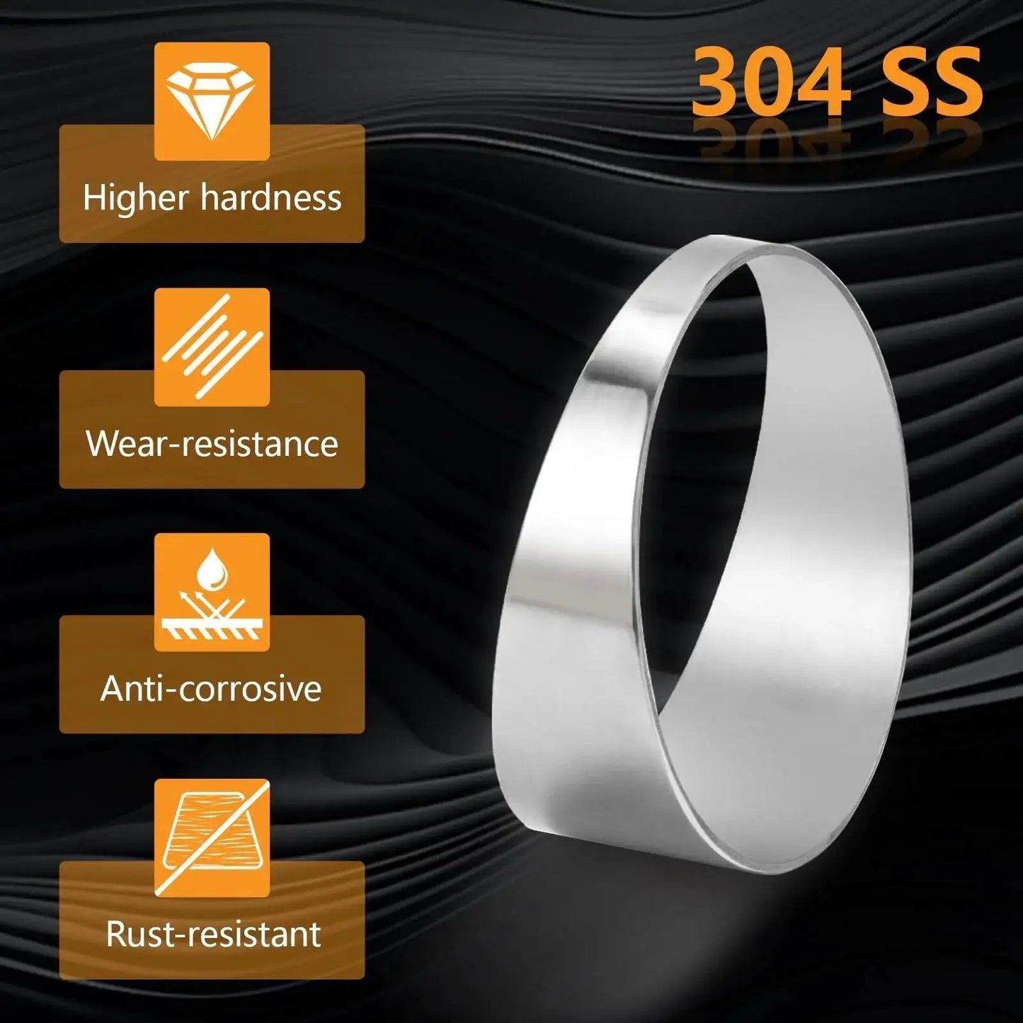 304 Stainless Steel Pie Cuts 3 Inch Polished Deburred Exhaust Cutouts 5 Pcs shown with hardness and resistance features