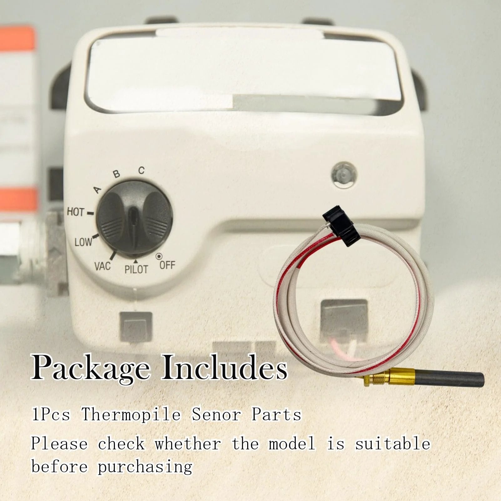 Natural LP Thermopile Sensor Beefy For Rheem Ruud And Richmond Water Heaters Pilot Burner Assembly Kit and sensor part